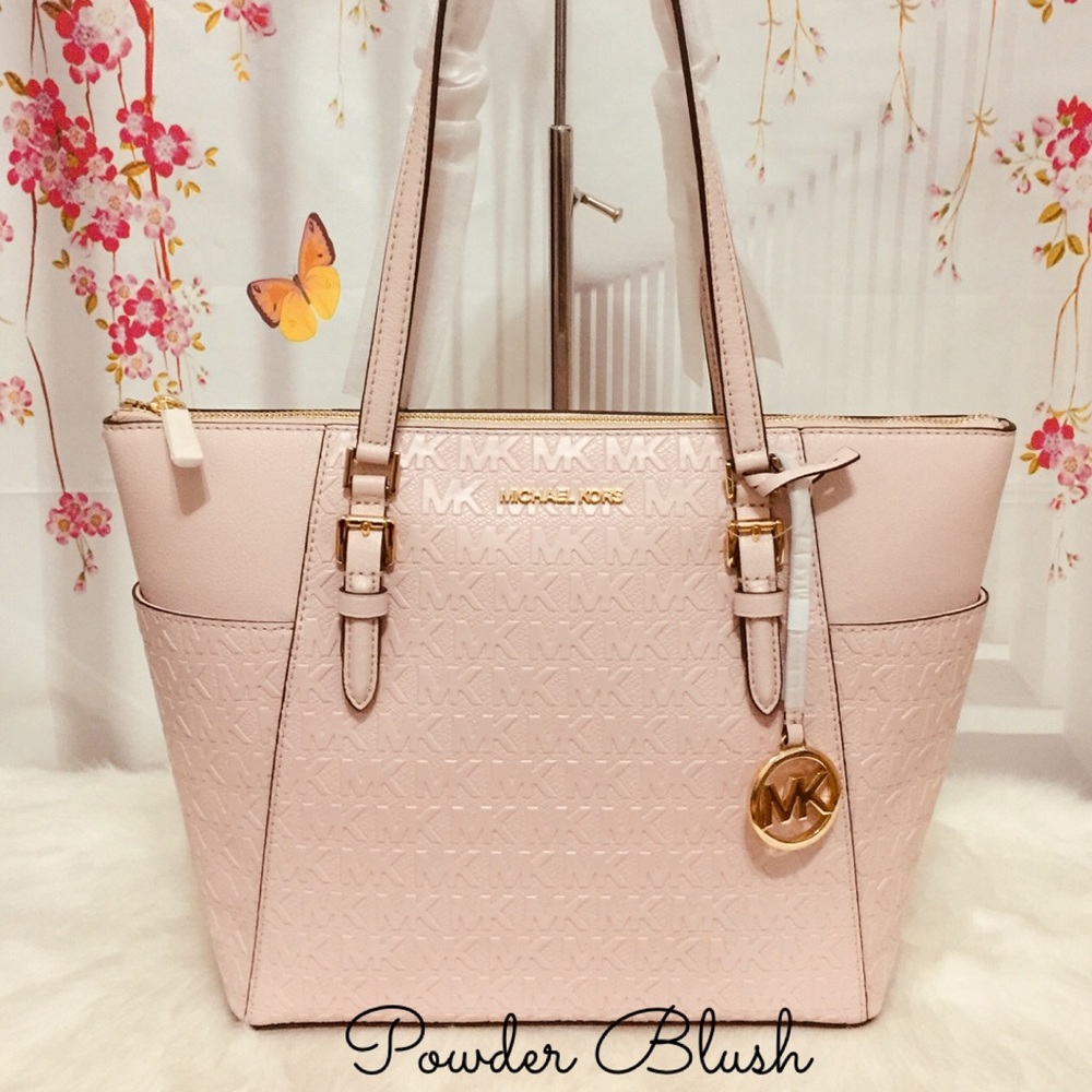 Michael Kors Charlotte Debossed Tote Bag - Picture 9 of 9